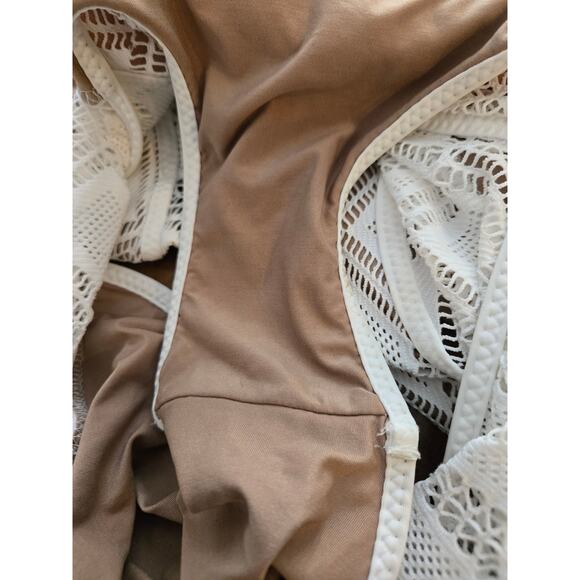 BECCA® by Rebecca Virtue Color Play Crochet Plunge One Piece Swimsuit, Small - Picture 9 of 10